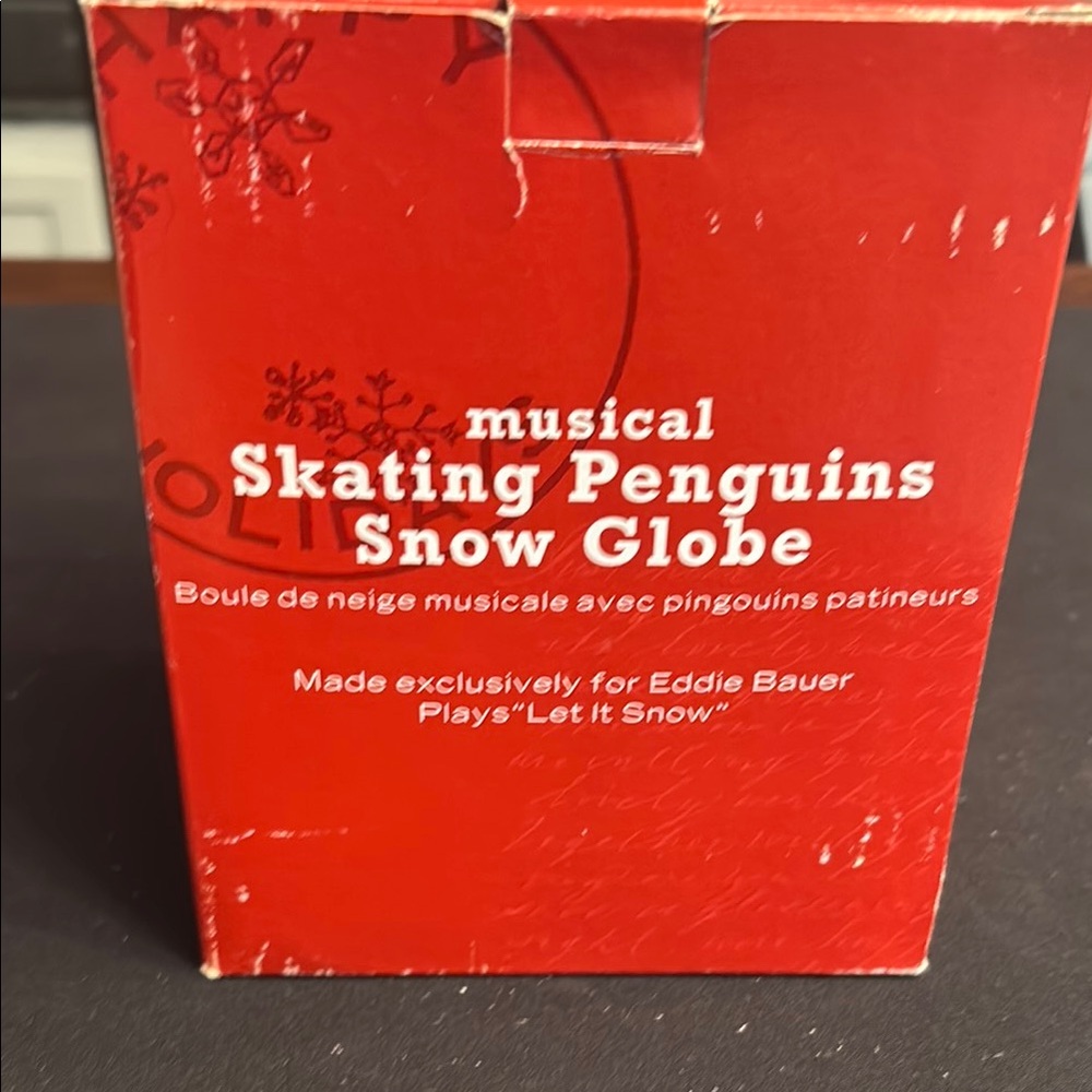 Eddie Bauer Red Musical Snow Globe